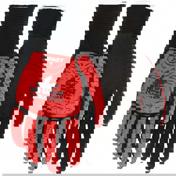 General Purpose Work Gloves: Medium, Foam Nitrile Coated, Nylon